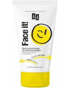 AA Face It! 3w1 Oczyszczający żel do mycia twarzy 150 ml