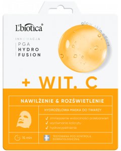 L'BIOTICA PGA Hydro Fusion Hydrożelowa maska do twarzy z witaminą C 1 szt.