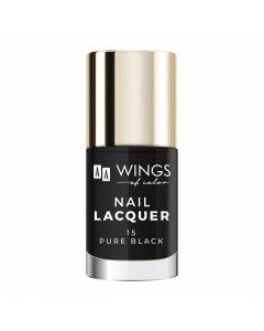 AA WINGS OF COLOR Nail Lacquer Lakier do paznokci 15 Pure Black 10 ml