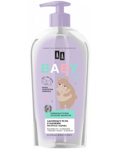 AA Baby Łagodzący płyn z olejkiem do mycia i kąpieli 400 ml