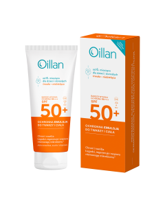 OILLAN Ochronna emulsja przeciwsłoneczna do twarzy i ciała z filtrem SPF50+ do skóry wrażliwej 100 ml