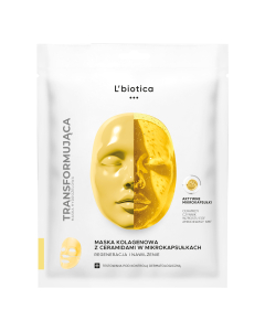 L'biotica Maska kolagenowa z ceramidami w mikrokapsułkach Regeneracja i nawilżenie 1 szt.