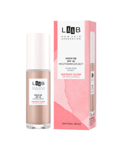 AA LAAB Glass Skin Multinawilżający krem BB SPF30 Natural Beige 30 ml