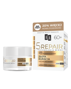 AA Technologia Wieku 5Repair Złota Kuracja Krem przeciwzmarszczkowy 60+ Dzień/Noc 60 ml