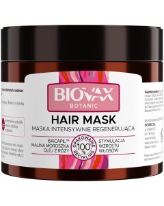 BIOVAX Botanic Maska intensywnie regenerująca Malina Moroszka i Baicapil 250 ml 