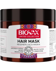 Biovax Limited Regenerująca maska Japońska wiśnia & Mleko migdałowe 250 ml