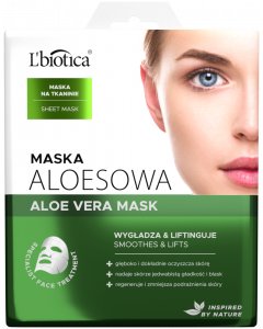 L'BIOTICA Maska aloesowa na tkaninie - oczyszcza i regeneruje 23 ml