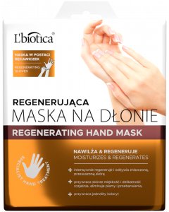 L'BIOTICA Maska regenerująca na dłonie w postaci nasączonych rękawiczek 1 para