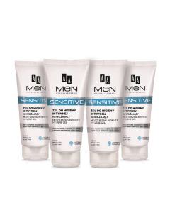 Zestaw AA Men Sensitive Żel do higieny intymnej nawilżający do skóry bardzo wrażliwej 200 ml x 4 szt.