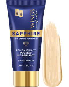 AA WINGS OF COLOR Sapphire Rewitalizujący Podkład Pielęgnujący Szafir i Kwas Ha 601 Ivory 30 ml
