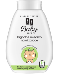 AA BABY SOFT Łagodne mleczko nawilżające do ciała 250 ml