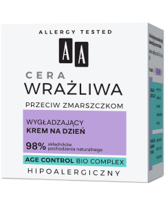 AA Cera Wrażliwa Przeciw Zmarszczkom Wygładzający krem na dzień 50 ml - bezzapachowy