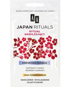 AA JAPAN RITUALS Kremowa maska nawilżająco-wygładzająca 2 x 4 ml