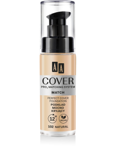 AA COVER MATCH Podkład Mocno Kryjący 102 Natural, 30 ml