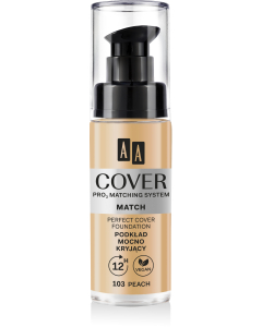 AA COVER MATCH Podkład Mocno Kryjący 103 Peach, 30 ml