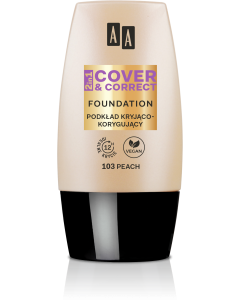 AA 2in1 COVER&CORRECT Podkład Kryjąco Korygujący 103 Peach, 30 ml