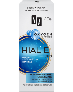 AA OXYGEN INFUSION  40+ hial e caps Intensywne serum nawilżające, aktywne dotlenienie+wygładzenie 30 ml
