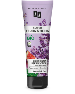 AA SUPER FRUITS&HERBS ochronna rękawiczka lawenda&figa 100 ml