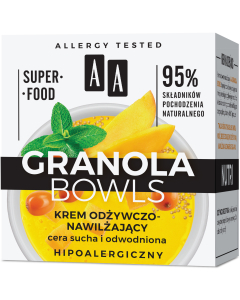 AA GRANOLA BOWLS Krem odżywczo-nawilżający nutri cera sucha i odwodniona 50 ml