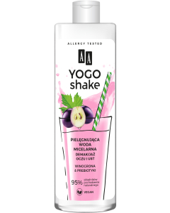 AA YOGO SHAKE Pielęgnująca woda micelarna, demakijaż oczu i ust 500 ml