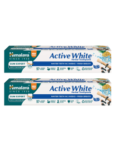 ZESTAW Himalaya Ziołowa pasta wybielająca w żelu Active White 75 ml 2 SZTUKI