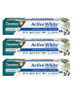 ZESTAW Himalaya Ziołowa pasta wybielająca w żelu Active White 75 ml x 3 SZTUKI