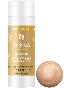 AA WINGS OF COLOR Golden Sun Pielęgnujący Rozświetlacz w Sticku 25 g
