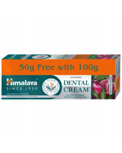 Himalaya Ayurvedic DENTAL CREAM z Neem i Granatem oraz Naturalnym Fluorem Pasta do zębów 100g + 50g gratis