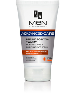 AA Men Advanced Care peeling do mycia twarzy oczyszczający 150 ml