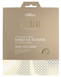 L’BIOTICA Eclat liftingujący zabieg Maska na tkaninie ze śluzem ślimaka