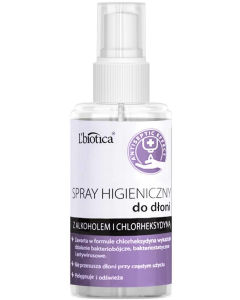 L'BIOTICA Spray higieniczny do dłoni z alkoholem i chlorheksydyną - 150 ml