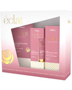 Zestaw L’BIOTICA  Eclat – krem do twarzy + serum do ust + maska do twarzy
