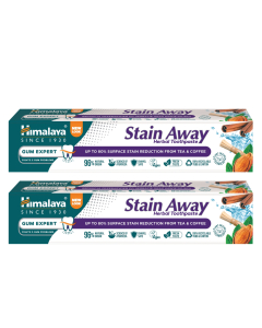 ZESTAW Himalaya Ziołowa pasta na przebarwienia zębów od kawy i herbaty Stain Away 75 ml 2 SZUKI