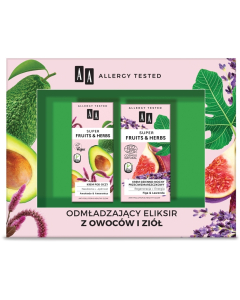 Zestaw kosmetyków AA Super Fruits&Herbs  - krem dzienno-nocny + krem pod oczy