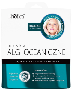 L'BIOTICA Algi Oceaniczne 'Ujędrnienie i Poprawa Kolorytu' maseczka w postaci nasączonej tkaniny
