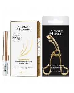 Zestaw Long4Lashes Serum przyspieszające wzrost rzęs 3 ml + MORE4CARE Zalotka do rzęs 1 szt.