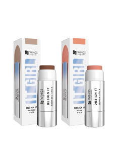 AA WINGS OF COLOR Desgin It Blush Stick 02, 5g  + AA WINGS OF COLOR Desgin It Bronzer Stick 02, 5g 
