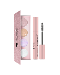 AA WINGS OF COLOR Star Secret Paleta Topperów Do Oczu, 5,2g + AA WINGS OF COLOR Star Secrets The Volume Maskara Pogrubiająca Zwiększająca Objętość Black, 10g